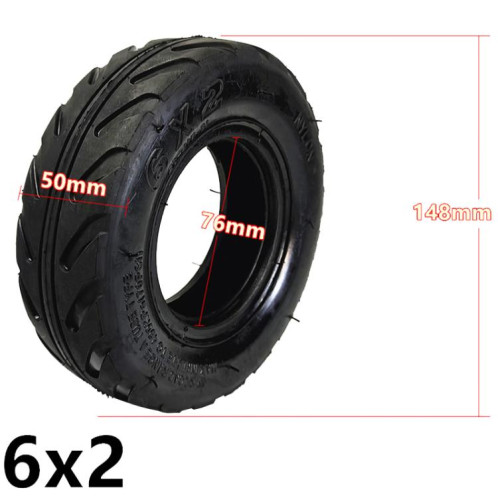 Pneu de scooter électrique épais 6 x 2 pouces, style : pneu intérieur SH24011103-04
